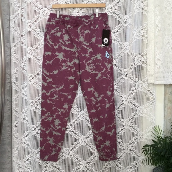 Volcom Men's Vamo Fleece Purple Sweatpant Size M,L